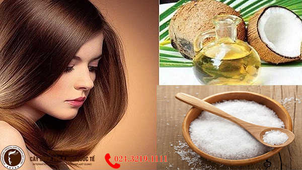 Cách trị rụng tóc bằng muối và dầu dừa