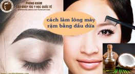cách làm lông mày rậm bằng dầu dừa