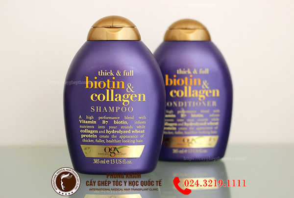 review dầu gội trị gàu biotin collagen