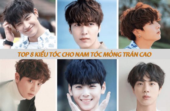 kiểu tóc cho nam tóc mỏng trán cao