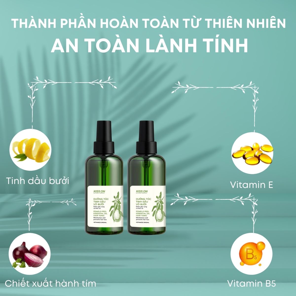 Review xịt mọc tóc tinh dầu vỏ bưởi KISS ON có tốt không