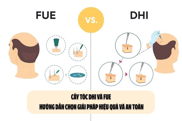 Cấy tóc DHI và FUE: Hướng dẫn chọn giải pháp hiệu quả và an toàn