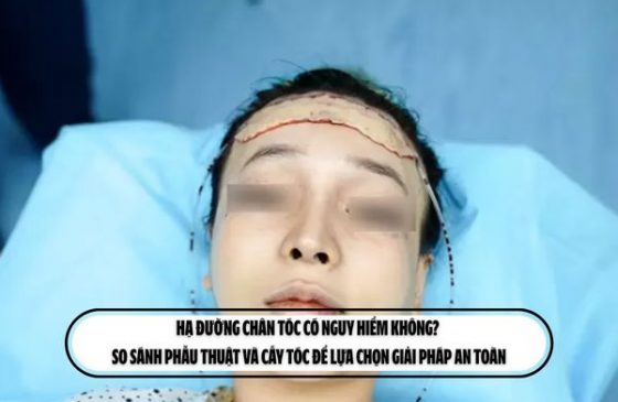 Hạ đường chân tóc có nguy hiểm không? So sánh phẫu thuật và cấy tóc để lựa chọn giải pháp an toàn