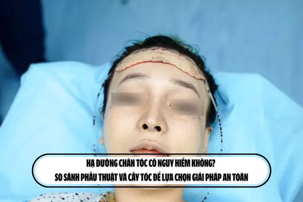 Hạ đường chân tóc có nguy hiểm không? So sánh phẫu thuật và cấy tóc để lựa chọn giải pháp an toàn