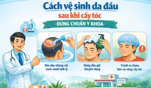 Cách vệ sinh da đầu sau khi cấy tóc đúng chuẩn y khoa – Quyết định 70% tỷ lệ tóc mọc khỏe