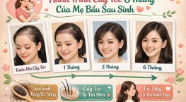 Hành trình cấy tóc 6 tháng của mẹ bầu sau sinh