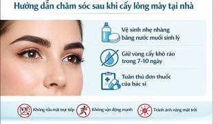 Hướng dẫn chăm sóc sau khi cấy lông mày tại nhà: Bí quyết giúp dáng mày lên đẹp, bền lâu