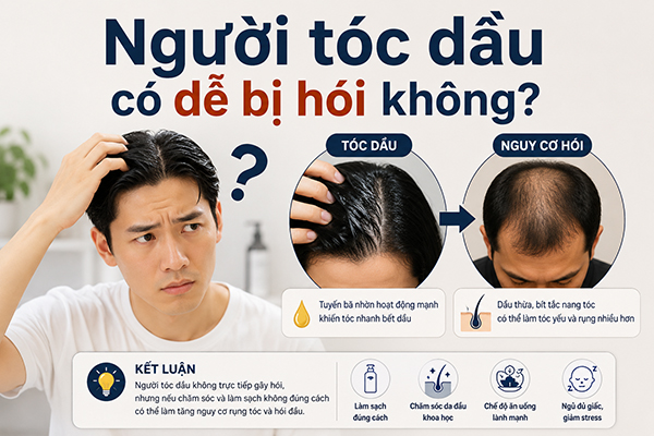 Người tóc dầu có dễ bị hói không