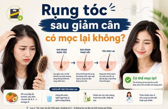 Rụng tóc sau giảm cân có mọc lại không?