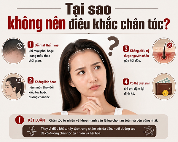 Tại sao không nên điêu khắc chân tóc