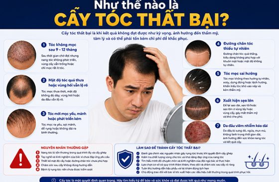 Như thế nào là cấy tóc thất bại? 7 dấu hiệu cảnh báo không nên chủ quan
