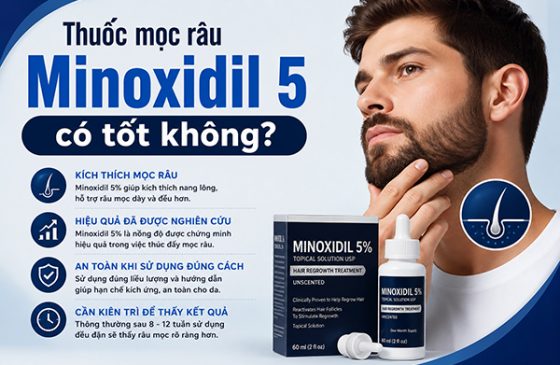 [Giải đáp]: Thuốc mọc râu Minoxidil 5 có tốt không?
