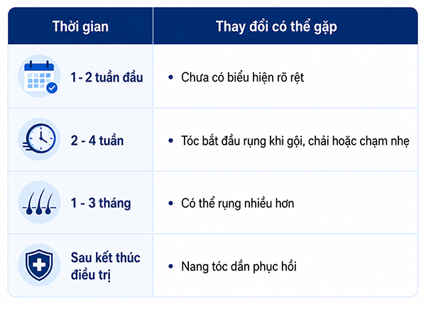 Khi nào tóc bắt đầu rụng sau hoá trị
