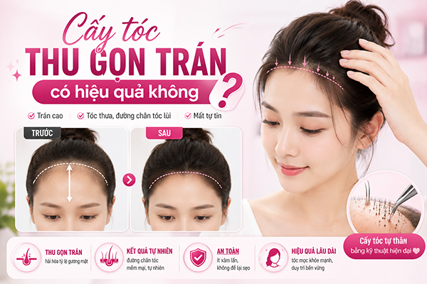[Tìm Hiểu] : Cấy tóc thu gọn trán có hiệu quả không? 
