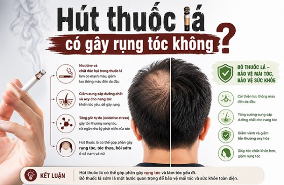 Hút thuốc lá có gây rụng tóc không? Giải đáp từ bác sĩ