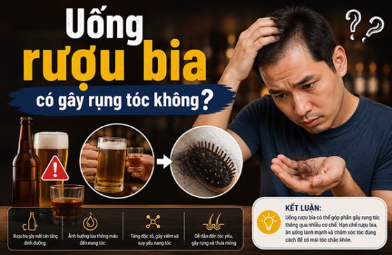 [Bác sĩ giải đáp]: Uống rượu bia có gây rụng tóc không?