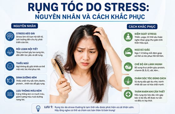 Rụng tóc do stress: Nguyên nhân và cách khắc phục