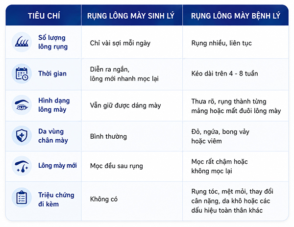 Làm sao nhận biết rụng lông mày là bình thường hay bệnh lý