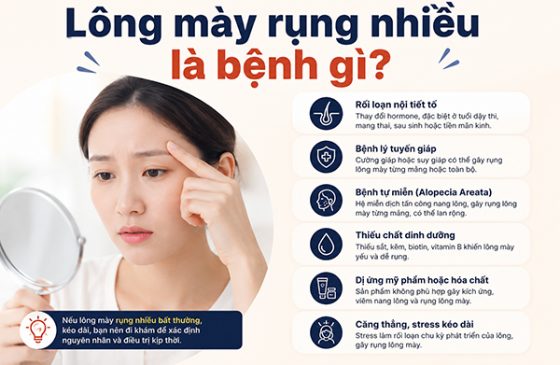 Lông mày rụng nhiều là bệnh gì?