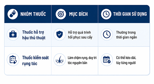 Cấy tóc xong có phải uống thuốc cả đời không?