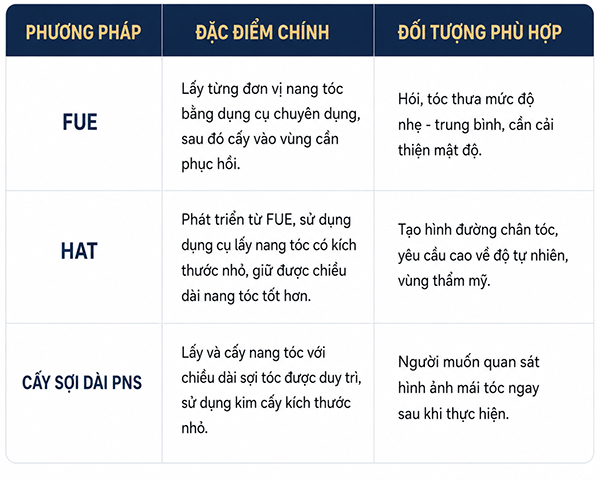 công nghệ cấy tóc hiện đại