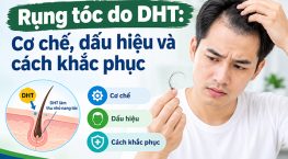 Rụng tóc do DHT: Cơ chế, dấu hiệu và cách khắc phục hiệu quả