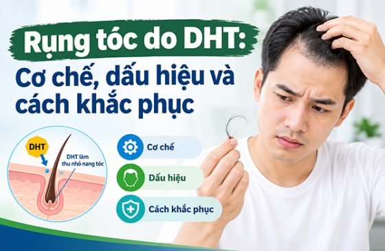 Rụng tóc do DHT: Cơ chế, dấu hiệu và cách khắc phục hiệu quả